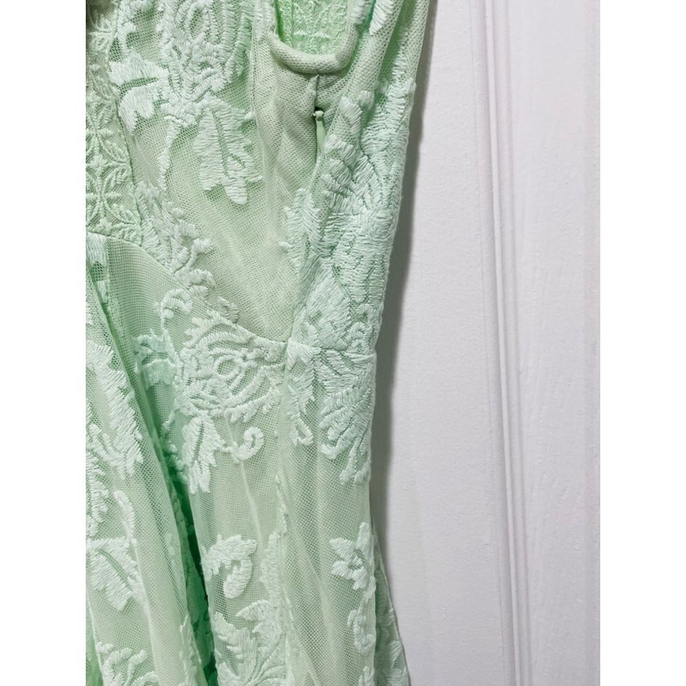 NWT Free People Reign Over Me Sea Green Lace Flirty Dress Women's Size 6 - Picture 8 of 10